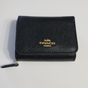 Coach | Small Black Trifold Wallet